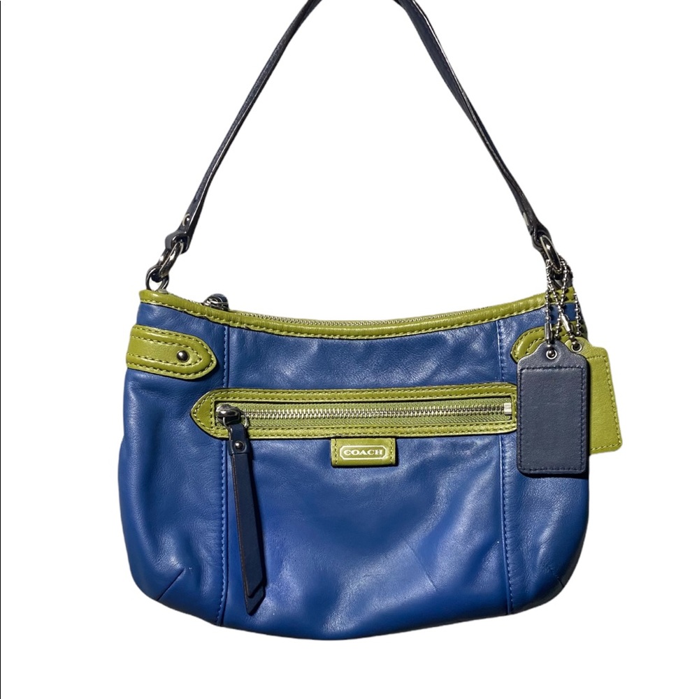 Coach Blue Leather Shoulderbag crossbody